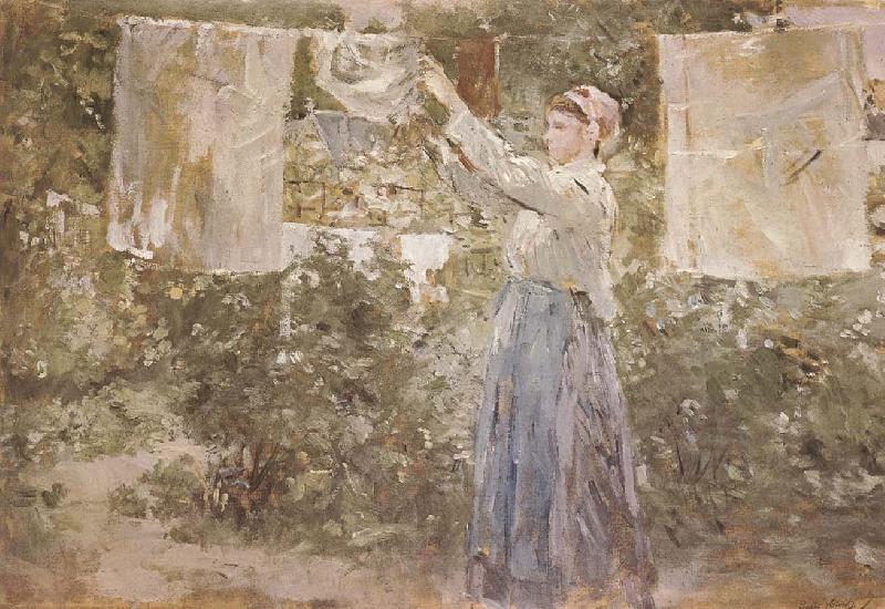Berthe Morisot The woman Air dress France oil painting art